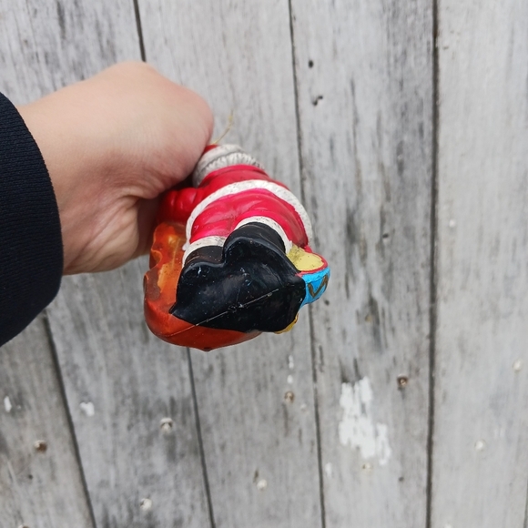 Vintage Santa Claus Playing Cello Mini Blow Mold Christmas Hanging Ornament - Picture 4 of 5